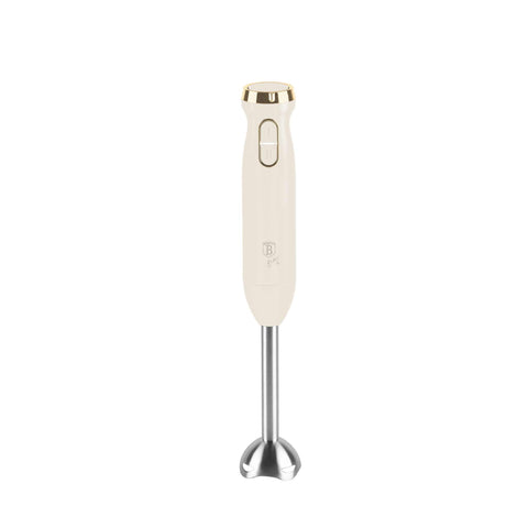 Product image of Hand blender. Part of the Sahara Collection . Features: • Material: stainless steel, plastic • Voltage: 220-240V 50-60Hz • Power: 800W • Color: matt cream. (Studio view). Official Berlinger Haus product, boosted by Promintra sl.