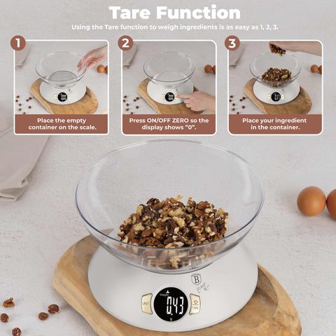  BH/9617N, BH/9617, Báscula de cocina con recipiente, Crema mate, Eléctrica/batería, Báscula de cocina digital con recipiente, Aparatos de cocina, Báscula de cocina