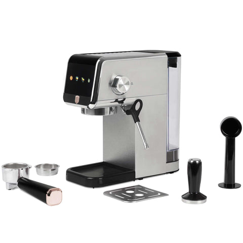  BH/9622, Cafetera digital espresso, Negra, Oro rosa, Cafetera espresso, Eléctrica, Cafetera eléctrica, Cafetera espresso con espumador de leche, Electrodomésticos de cocina, Cafetera