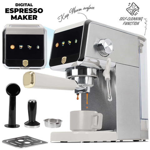  BH/9624, Cafetera digital espresso, Crema, cafetera espresso, eléctrica, cafetera eléctrica, cafetera espresso con espumador de leche, Electrodomésticos de cocina, Cafetera