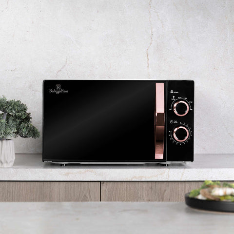  BH/9625, Horno microondas mecánico 20L, Negro, Oro rosa, horno microondas, eléctrico
