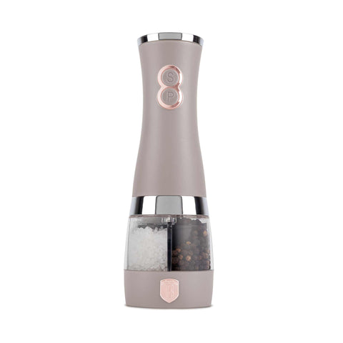 almacenaje, batería, BH/9646, BH/9646A-4B, coffee, Colección Taupe, ekitchen, eléctrico, en 1, gris topo mate, Kitchen Gadgets, molinillo de sal y pimienta, molinillo de sal y pimienta 2 en 1, molinillo de sal y pimienta eléctrico, molinillo de sal y pimienta eléctrico 2 en 1, Salt & Pepper Mill, Storage, Taupe Collection, té, té-café, vajilla, Imagen conceptual: producto y función clave.