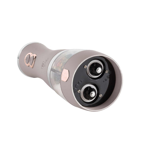 BH/9646, molinillo eléctrico de sal y pimienta 2 en 1, color topo mate, molinillo de sal y pimienta 2 en 1, eléctrico/batería, molinillo eléctrico de sal y pimienta, 2 en 1, molinillo de sal y pimienta, utensilios de cocina, molinillo de sal y pimienta