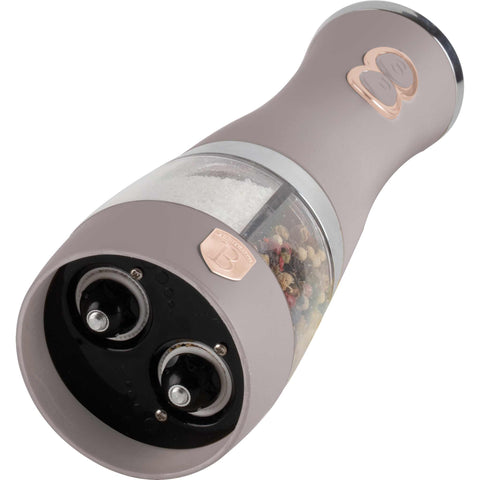 BH/9646, molinillo eléctrico de sal y pimienta 2 en 1, color topo mate, molinillo de sal y pimienta 2 en 1, eléctrico/batería, molinillo eléctrico de sal y pimienta, 2 en 1, molinillo de sal y pimienta, utensilios de cocina, molinillo de sal y pimienta