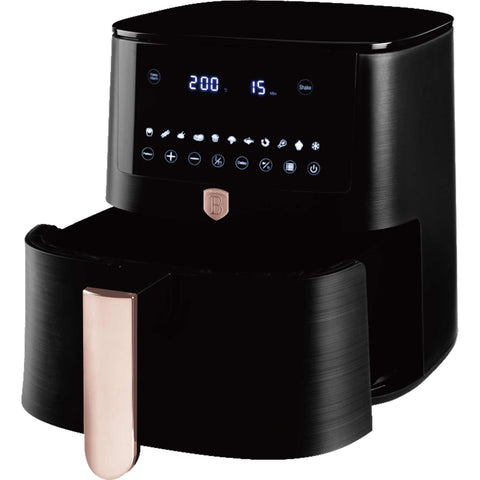  BH/9652, Freidora de aire de 8 l, negra, oro rosa, eléctrica, digital, sin aceite, electrodomésticos de cocina