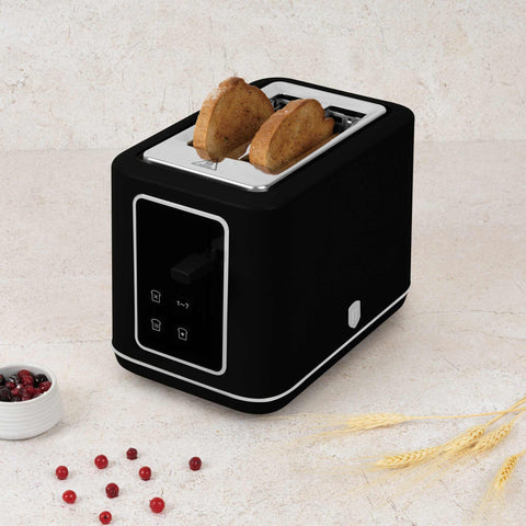  BH/9660, Tostadora digital, Negra, Plateada, Tostadora eléctrica, Tostadora de dos rebanadas, Electrodomésticos de cocina