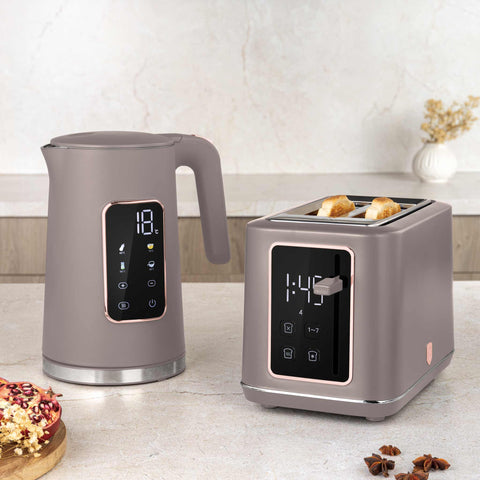 BH/9664, Tostadora digital, Color topo mate, Tostadora eléctrica, Tostadora de dos rebanadas, Electrodomésticos de cocina