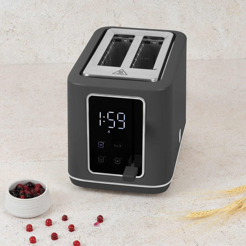 BH/9666, Tostadora digital, Antracita Mate, Tostadora eléctrica, Tostadora de dos rebanadas, Electrodomésticos de cocina
