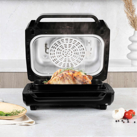  BH/9667, Parrilla de aire 16 en 1, Negra, Oro rosa, Parrilla de aire, Eléctrica, Parrilla de aire digital, Parrillas y barbacoas