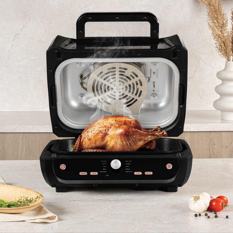 BH/9668, Parrilla de aire con ventana 12 en 1, Negra, Oro rosa, Parrilla de aire, Eléctrica, Parrilla de aire digital con ventana, Parrillas y barbacoa