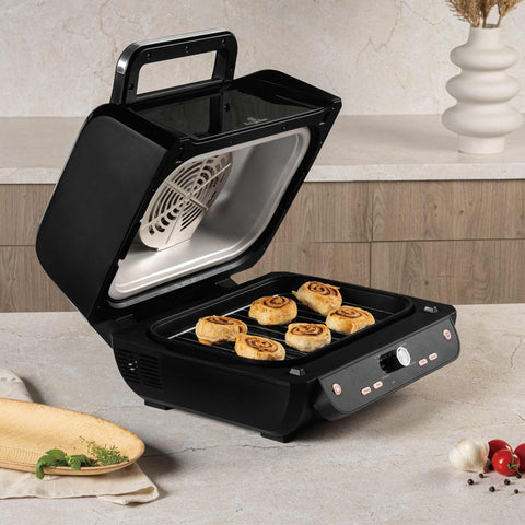 BH/9668, Parrilla de aire con ventana 12 en 1, Negra, Oro rosa, Parrilla de aire, Eléctrica, Parrilla de aire digital con ventana, Parrillas y barbacoa