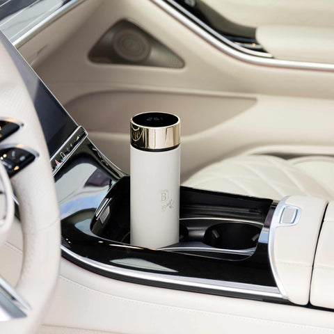  BH/9676A,BH/9676,Botella con pantalla LED de temperatura de 0,5 l,Crema mate,botella,botella deportiva,botella de agua,frasco,pantalla LED,Almacenamiento de alimentos,Botella