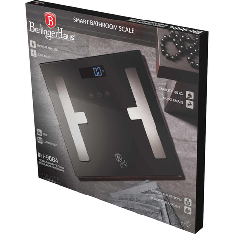 BH/9684, RENEW, BH/9217, Báscula digital de baño BODYFAT de cristal, capacidad 180 kg, gris oscuro, báscula de baño de grasa corporal, eléctrica, batería, báscula de baño digital, báscula de grasa corporal