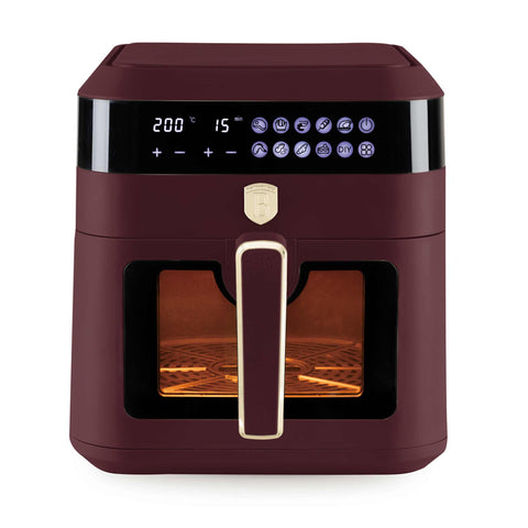  BH/9687, Freidora de aire 6,3L con ventana visible, Burdeos mate, freidora de aire, eléctrica, freidora de aire digital, freidora de aire, freidora de aire sin aceite, freidora de aire con ventana, electrodomésticos de cocina