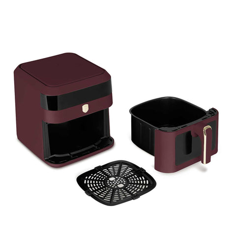  BH/9687, Freidora de aire 6,3L con ventana visible, Burdeos mate, freidora de aire, eléctrica, freidora de aire digital, freidora de aire, freidora de aire sin aceite, freidora de aire con ventana, electrodomésticos de cocina