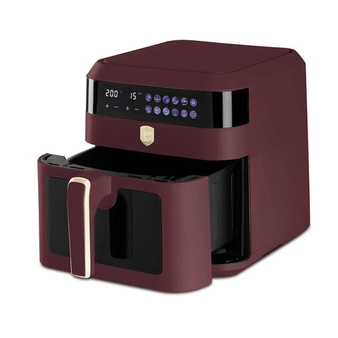  BH/9687, Freidora de aire 6,3L con ventana visible, Burdeos mate, freidora de aire, eléctrica, freidora de aire digital, freidora de aire, freidora de aire sin aceite, freidora de aire con ventana, electrodomésticos de cocina