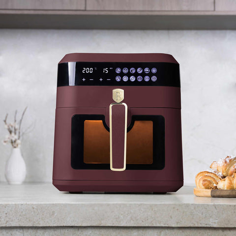 BH/9687, Freidora de aire 6,3L con ventana visible, Burdeos mate, freidora de aire, eléctrica, freidora de aire digital, freidora de aire, freidora de aire sin aceite, freidora de aire con ventana, electrodomésticos de cocina