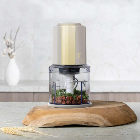  BH/9688, Picadora 2 en 1, Crema, mini picadora, eléctrica, picadora, picadora de alimentos, picadora de verduras, picadora de ajo, Utensilios de cocina, Rebanadora y picadora