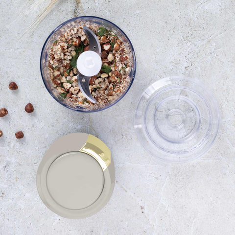  BH/9688, Picadora 2 en 1, Crema, mini picadora, eléctrica, picadora, picadora de alimentos, picadora de verduras, picadora de ajo, Utensilios de cocina, Rebanadora y picadora