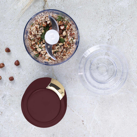  BH/9689, Picadora 2 en 1, Burdeos, minipicadora, eléctrica, picadora, picadora de alimentos, picadora de verduras, picadora de ajo, utensilios de cocina, rebanadora y picadora