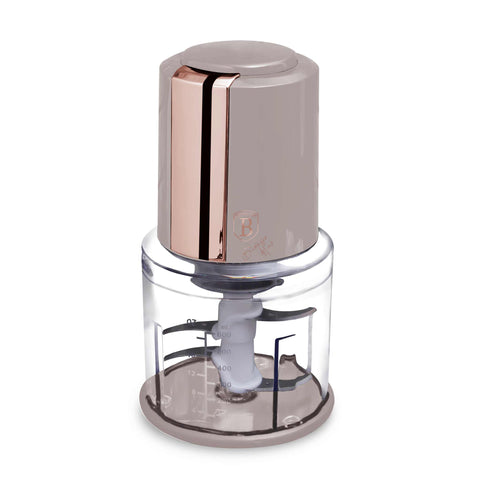  BH/9690, Picadora 2 en 1, color topo mate, minipicadora, eléctrica, picadora, picadora de alimentos, picadora de verduras, picadora de ajo, utensilios de cocina, rebanadora y picadora