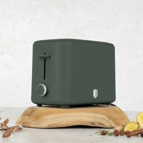  BH/9705, Tostadora con tapa, Verde Mate, Tostadora eléctrica, Tostadora, Dos rebanadas, Ranura ancha, Electrodomésticos de cocina