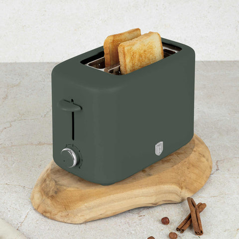  BH/9705, Tostadora con tapa, Verde Mate, Tostadora eléctrica, Tostadora, Dos rebanadas, Ranura ancha, Electrodomésticos de cocina