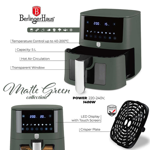 Fritadeira de ar de 5L com janela visible