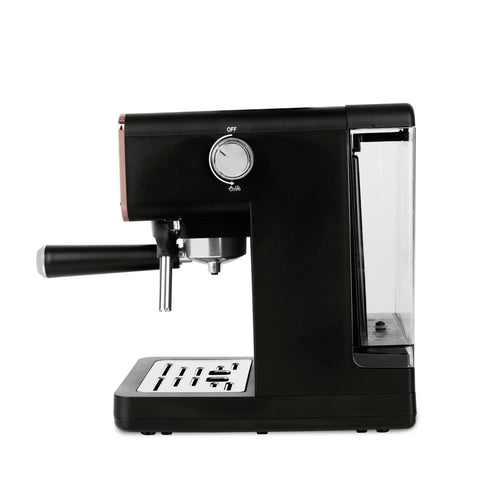 Product image of Digital espresso coffee maker 3in1. Part of the Black Rose Collection . Features: • Material: stainless steel • Power: 950 W • Voltage: 220-240V 50/60 Hz • 1L water tank • 1 and 2 cup filter • 2 in 1 plastic spoon with tamper • S.... (Studio view). Official Berlinger Haus product, boosted by Promintra sl.