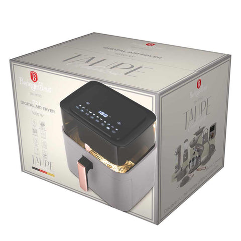  BH/9750, Freidora de aire de 7,2 l con ventana visible, color topo mate, eléctrica, digital, sin aceite, con ventana, electrodomésticos