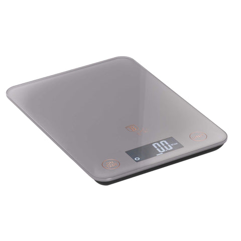 BH/9754, NUEVO, Báscula de cocina digital de vidrio capacidad 5 kg, gris topo mate, báscula de cocina, eléctrica, batería, báscula de cocina digital, báscula