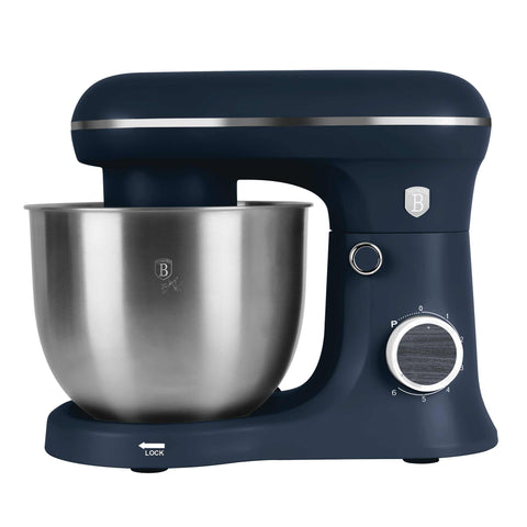 Product image of Kitchen machine. Part of the Deep Sea Collection . Features: • Material: stainless steel, plastic • 1500 W, 220-240V, 50/60 Hz • Include: • 18/10 stainless steel bowl 5L • Non-stick dough hook • Non-stick bea.... (Studio view). Official Berlinger Haus product, boosted by Promintra sl.