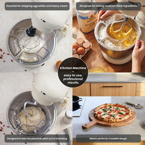 Product image of Kitchen machine. Part of the Sahara Collection . Features: • Material: stainless steel, plastic • Rated input power: 600 W • 220-240V, 50/60 Hz • Include: • 18/10 stainless steel bowl 5L • Non-stick dough h.... (Studio view). Official Berlinger Haus product, boosted by Promintra sl.