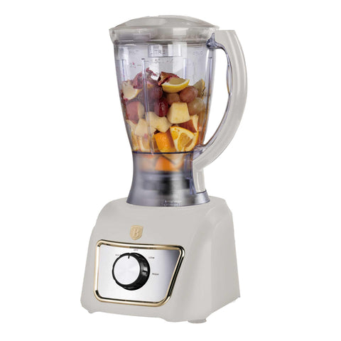 Product image of 8in1 food processor. Part of the Sahara Collection . Features: • Material: stainless steel, plastic • Voltage: 220-240V 50-60Hz • Power: 500W • Included: • stainless steel chopper blade • 2-side stainless steel.... (Studio view). Official Berlinger Haus product, boosted by Promintra sl.