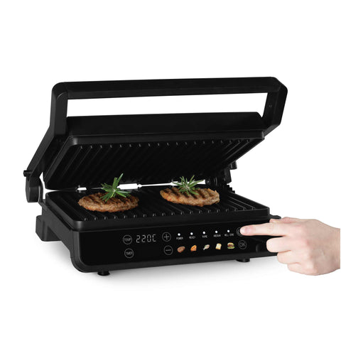  BH/9781, Parrilla eléctrica con bandeja recogedora de aceite, Negro, Oro rosa, Parrilla eléctrica b., Eléctrica, Parrilla eléctrica de mesa, Parrilla de interior, Parrilla de contacto