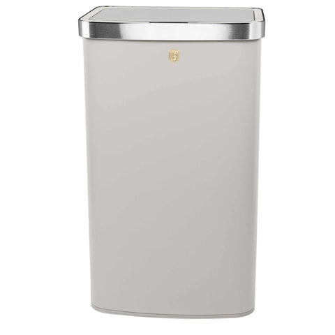  BH/9793, Cubo de basura con sensor de 60 L, color crema mate, cubo de basura con sensor, 60 L, eléctrico/batería, cubo de basura, polvo, contenedor, utensilios de cocina