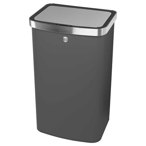 BH/9798, Cubo de basura con sensor de 60 l, antracita mate, cubo de basura con sensor, eléctrico/batería, cubo de basura, contenedor de polvo, utensilios de cocina
