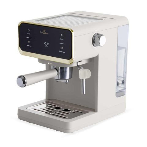 Product image of Digital espresso coffee maker 3in1. Part of the Sahara Collection . Features: • Material: stainless steel • Power: 950 W • Voltage: 220-240V 50/60 Hz • 1L water tank • 1 and 2 cup filter • 2 in 1 plastic spoon with tamper • S.... (Studio view). Official Berlinger Haus product, boosted by Promintra sl.