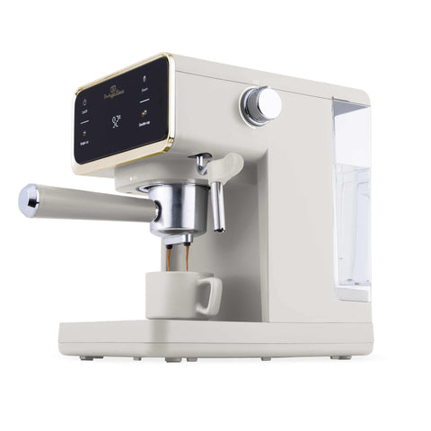 Product image of Digital espresso coffee maker 3in1. Part of the Sahara Collection . Features: • Material: stainless steel • Power: 950 W • Voltage: 220-240V 50/60 Hz • 1L water tank • 1 and 2 cup filter • 2 in 1 plastic spoon with tamper • S.... (Studio view). Official Berlinger Haus product, boosted by Promintra sl.