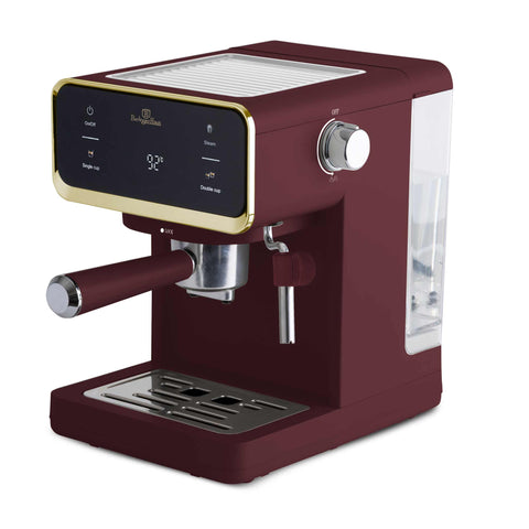 Product image of Digital espresso coffee maker 3in1. Part of the Leonardo Collection . Features: • Material: stainless steel • Power: 950 W • Voltage: 220-240V 50/60 Hz • 1L water tank • 1 and 2 cup filter • 2 in 1 plastic spoon with tamper • S.... (Studio view). Official Berlinger Haus product, boosted by Promintra sl.