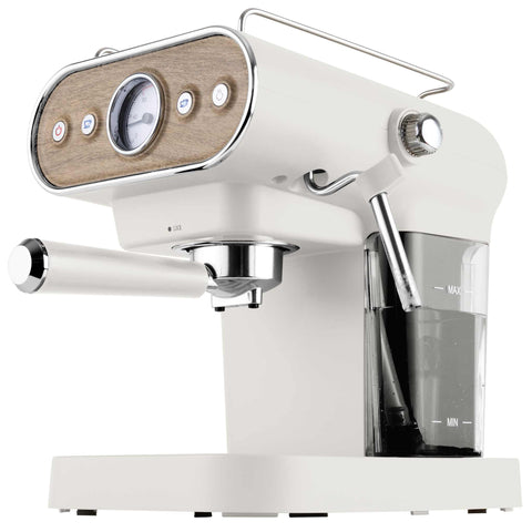BH/9854, Cafetera, cafetera eléctrica, cafetera espresso, Cafetera espresso 3 en 1, cafetera espresso con espumador de leche, Colección Nórdica Sahara, crema mate, ekitchen, electrodomésticos de cocina, eléctrica, Kitchen Appliances, madera, Sahara Nordic Collection