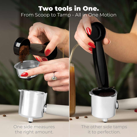 Product image of Espresso coffee maker 3in1. Part of the Sahara Nordic Collection . Features: • Material: stainless steel • Power: 950 W • Voltage: 220-240V 50-60 Hz • 1,2L water tank • 1 and 2 cup filter • 2 in 1 plastic spoon with tamper •.... (Studio view). Official Berlinger Haus product, boosted by Promintra sl.