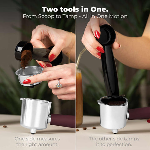 Product image of Espresso coffee maker 3in1. Part of the Leonardo Nordic Collection . Features: • Material: stainless steel • Power: 950 W • Voltage: 220-240V 50-60 Hz • 1,2L water tank • 1 and 2 cup filter • 2 in 1 plastic spoon with tamper •.... (Studio view). Official Berlinger Haus product, boosted by Promintra sl.