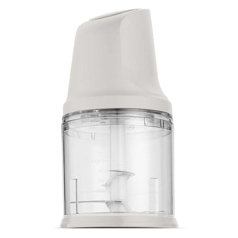 BH/9887, Picadora 2 en 1, Crema, mini picadora, eléctrica, picadora, picadora de alimentos, picadora de verduras, picadora de ajo, Utensilios de cocina, Rebanadora y picadora