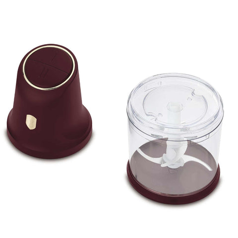  BH/9890, Picadora 2 en 1, Burdeos, minipicadora, eléctrica, picadora, picadora de alimentos, picadora de verduras, picadora de ajo, utensilios de cocina, rebanadora y picadora