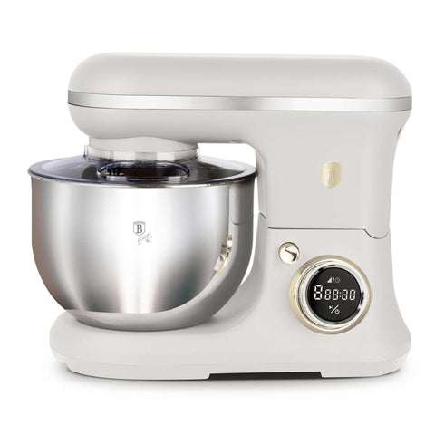 Product image of Kitchen machine. Part of the Sahara Collection . Features: • Material: stainless steel, plastic • 1500 W, 220-240V, 50/60 Hz • Include: • 18/10 stainless steel bowl 6L • Non-stick dough hook • Non-stick bea.... (Studio view). Official Berlinger Haus product, boosted by Promintra sl.