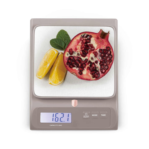  BH/9916, Báscula de cocina digital capacidad 6 kg, color topo mate, báscula de cocina c., eléctrica/batería, báscula de cocina digital, báscula