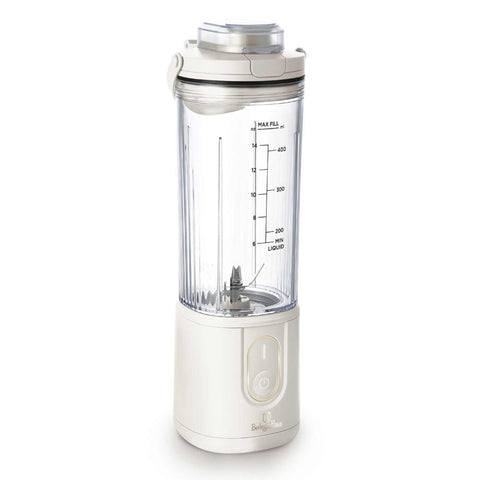 Product image of Cordless portable blender. Part of the Sahara Collection . Features: • Material: stainless steel, plastic • Power: 110 W • Capacity: 400 ml • Rechargeable battery: 2000mAh, 7,4 V • Charging time: 3 hours • Accessorie.... (Studio view). Official Berlinger Haus product, boosted by Promintra sl.