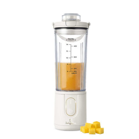 Product image of Cordless portable blender. Part of the Sahara Collection . Features: • Material: stainless steel, plastic • Power: 110 W • Capacity: 400 ml • Rechargeable battery: 2000mAh, 7,4 V • Charging time: 3 hours • Accessorie.... (Studio view). Official Berlinger Haus product, boosted by Promintra sl.