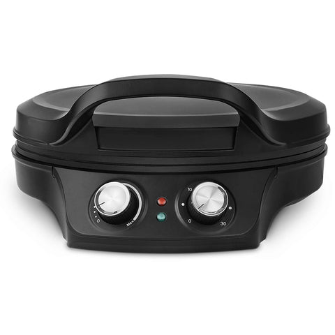 Product image of Pizza maker. Part of the Black Rose Collection . Features: • Material: aluminium with titanPro non-stick coating; plastic • 220-240V 50/60Hz, 2000 W • Plate size: 31,8*2,5 cm • Fits up to Ø32 cm pizza • Siz.... (Studio view). Official Berlinger Haus product, boosted by Promintra sl.